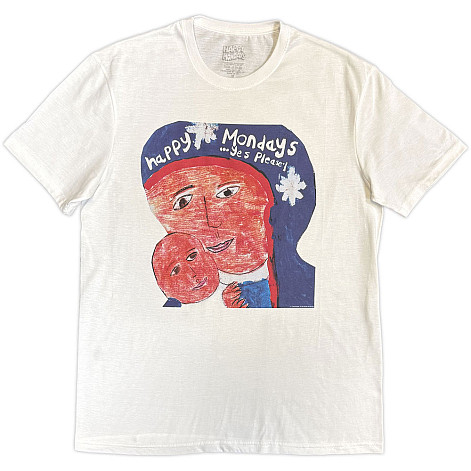 Happy Mondays tričko, Yes Please White, pánské
