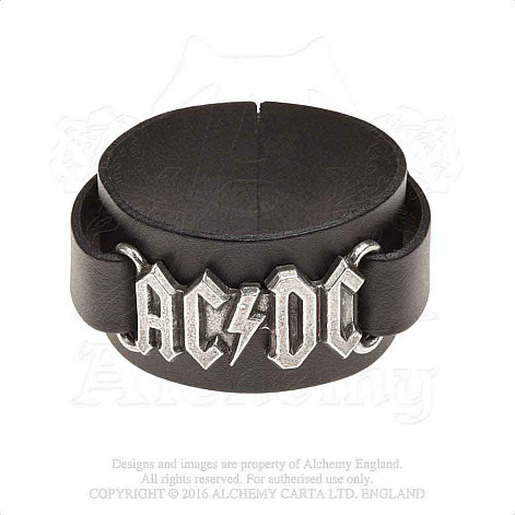 AC/DC kožený náramek 38x262x16 mm, Logo