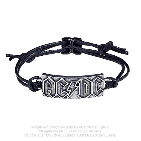 AC/DC náramek s posuvníkem do max 25 cm, Lightning Logo 15x47x3 mm 14 g