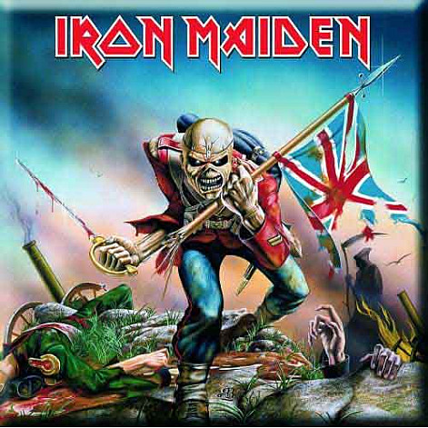 Iron Maiden magnet na lednici 75mm x 75mm, The Trooper