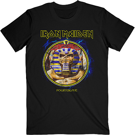 Iron Maiden tričko, Powerslave Mummy Circle Black, pánské