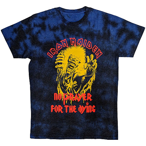 Iron Maiden tričko, No Prayer For The Dying Dye Wash Navy Blue, pánské