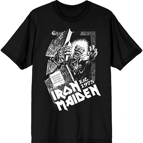 Iron Maiden tričko, Est. 1975 No Prayer Grave Black, pánské