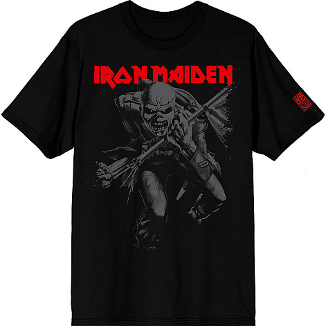 Iron Maiden tričko, 50 Trooper Crop Grey Black, pánské