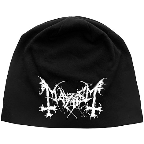 Mayhem zimní bavlněný kulich, Logo Black, unisex