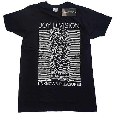 Joy Division tričko, Unknown Pleasures White On Black Black, pánské