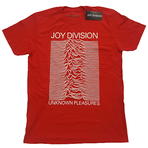 Joy Division tričko, Unknown Pleasures White On Red, pánské