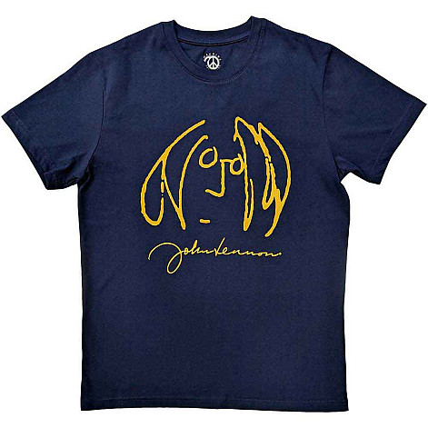 John Lennon tričko, Self Portrait Navy Blue, pánské