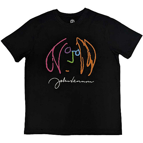 John Lennon tričko, Self Portrait Full Colour Black, pánské