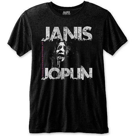 Janis Joplin tričko, Shea '70 Eco-Tee Black, pánské