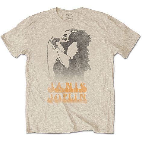 Janis Joplin tričko, Working The Mic Sand, pánské