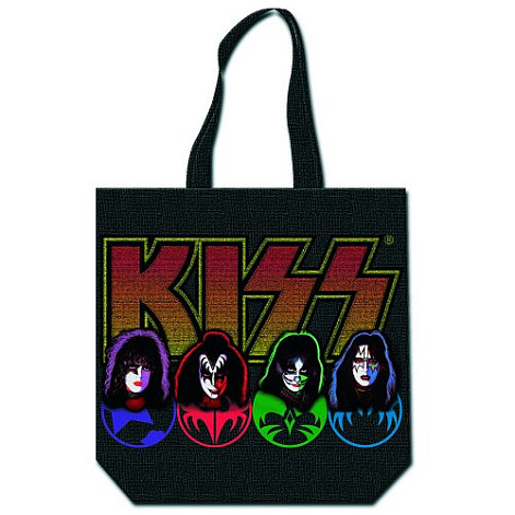 KISS nákupní taška se zipem, Faces & Logo