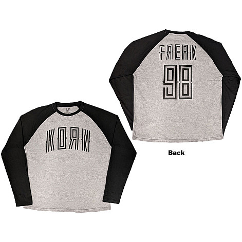 Korn tričko dlouhý rukáv, Freak '98 BP Black & Grey, pánské