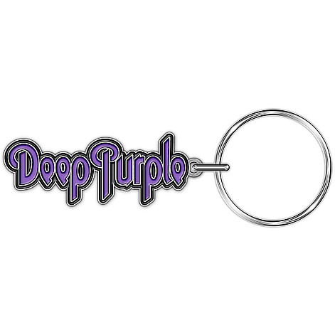 Deep Purple kovová klíčenka 65x20 mm, Logo