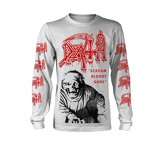 Death tričko dlouhý rukáv, Scream Bloody Gore White, pánské