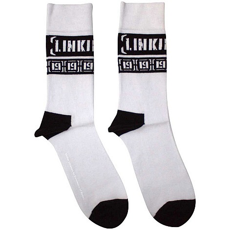 Linkin Park ponožky, LP Repeat White, unisex - velikost 4 až 7 (36 až 40 EU)