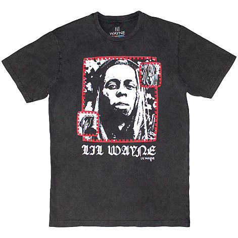Lil Wayne tričko, Mono Photo Stone Wash Charcoal Grey, pánské