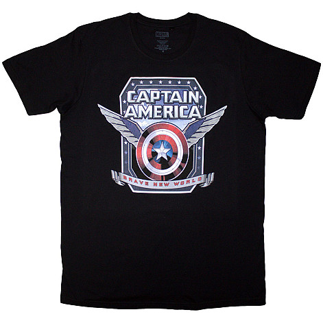 Captain America tričko, Brave New World Shield Black, pánské