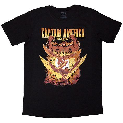 Captain America tričko, Brave New World Explosion Black, pánské