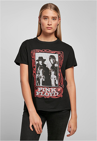 Pink Floyd tričko, Logo Faces Girly Black, dámské