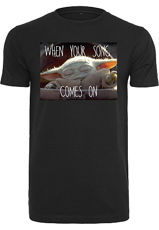Star Wars tričko, Baby Yoda Song Black, pánské