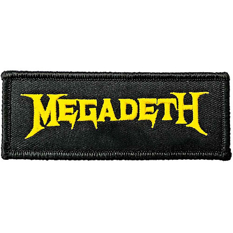 Megadeth tkaná nažehlovačka PES 100 x 30 mm, Logo