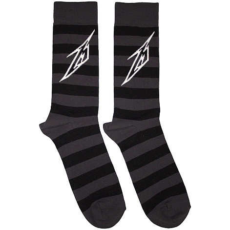 Metallica ponožky, Lightning M Charcoal Grey, unisex - velikost 6 až 11 (39 až 45)