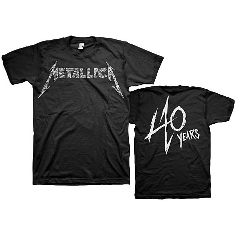 Metallica tričko, 40th Anniversary Songs Logo Black, pánské