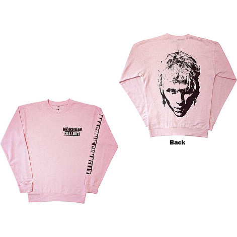 Machine Gun Kelly mikina, Pink Face Sweatshirt Sleeve Print BP Pink, pánská