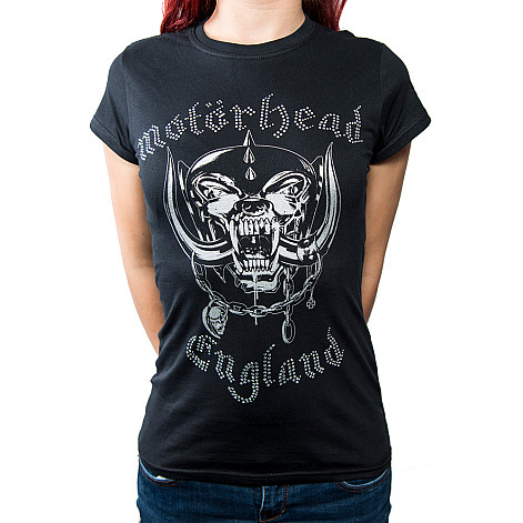Motorhead tričko, England Diamante, dámské