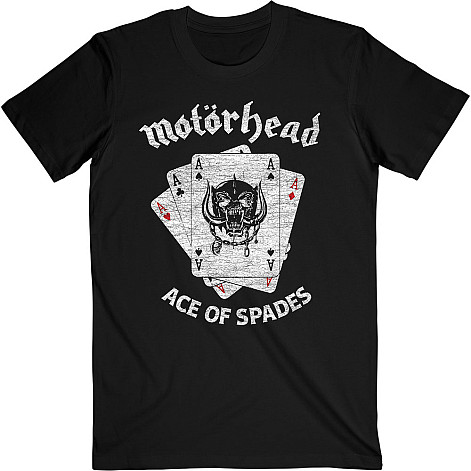 Motorhead tričko, Flat War Pig Aces Black, pánské