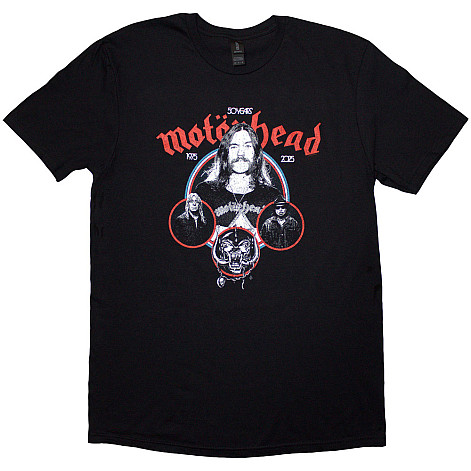 Motorhead tričko, 50 Years Band Circles Black, pánské