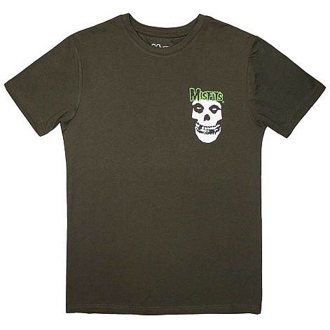 Misfits tričko, Mini Skull & Logo Green, pánské