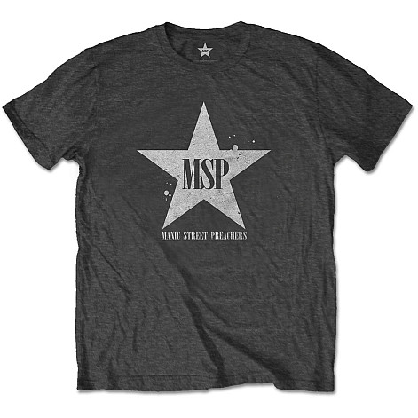 Manic Street Preachers tričko, Classic Distressed Star Grey, pánské