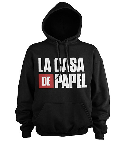 La Casa De Papel mikina, Logo Hoodie Black, pánská