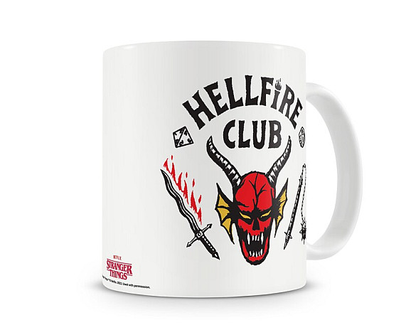 Stranger Things keramický hrnek 250 ml, Hellfire Club White