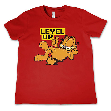 Garfield tričko, 8Bit Level Up Red, dětské