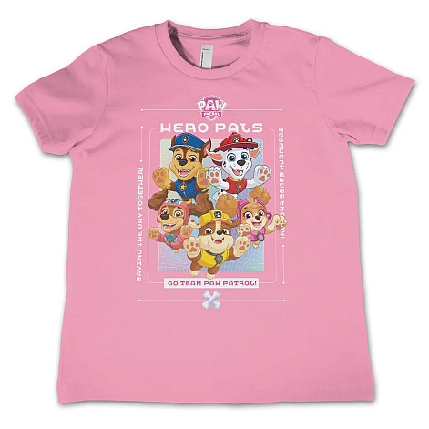 Paw Patrol tričko, Hero Pals Kids Pink, dětské