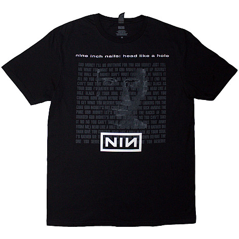 Nine Inch Nails tričko, Head Like A Hole V.2 Black, pánské