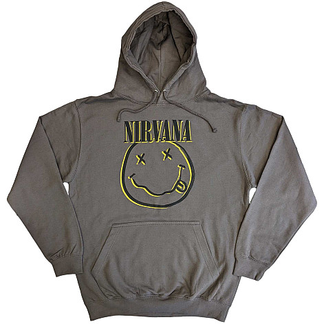 Nirvana mikina, Inverse Smiley Charcoal Grey, pánská