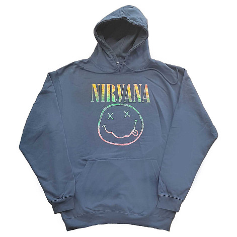 Nirvana mikina, Sorbet Ray Smiley Turquoise Blue, pánská