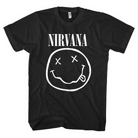 Nirvana tričko, White Smiley, pánské