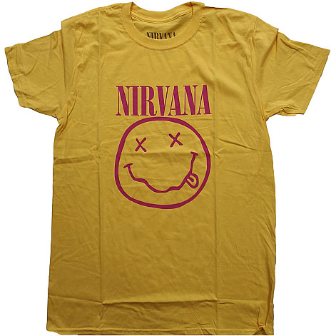 Nirvana tričko, Pink Smiley Yellow, pánské