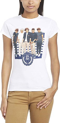One Direction tričko, One Ivy League Stripes, dámské