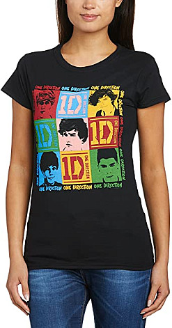 One Direction tričko, 9 Squares, dámské