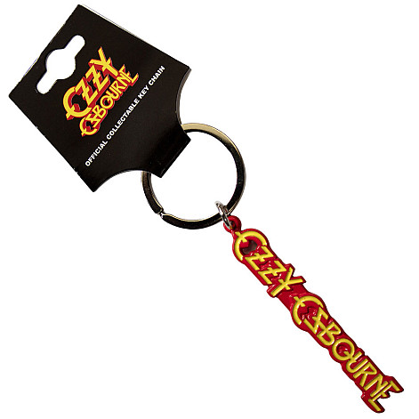 Ozzy Osbourne kovová klíčenka 65mm x 10mm, Logo Yellow Zinc