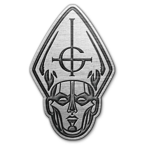 Ghost kovový odznak 40x22 mm, Papa Head