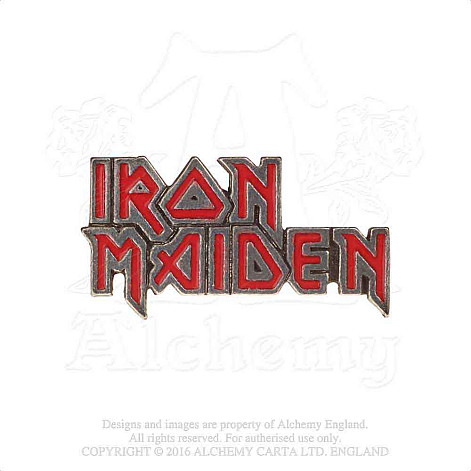 Iron Maiden kovový odznak 19mm x 36mm x 13mm, Enamelled Logo