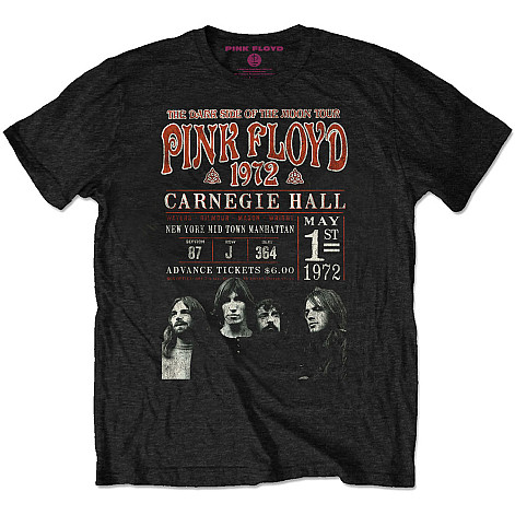 Pink Floyd tričko, Carnegie ´72 Black, pánské