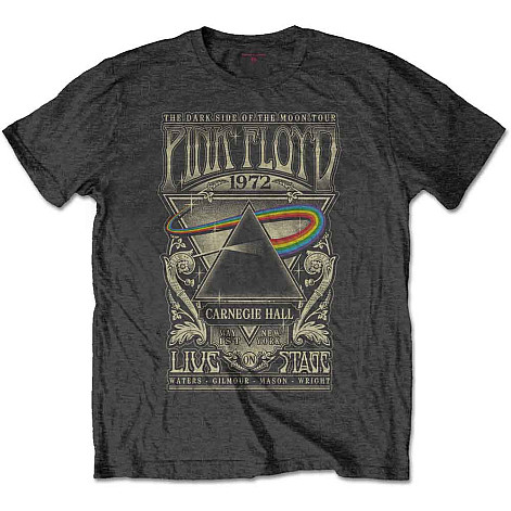 Pink Floyd tričko, Carnegie Hall Poster Charcoal Grey, pánské